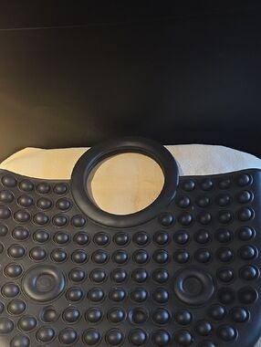 New Black Rubber Bubble-Texture Pop It Small 13x9 Tote Bag Minimal Handle C